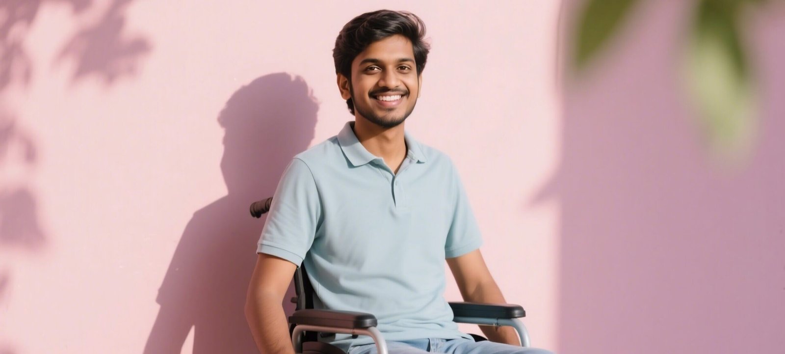 Smiling Man in Wheelchair: Accessibility, Positive Vibes in Sunlight